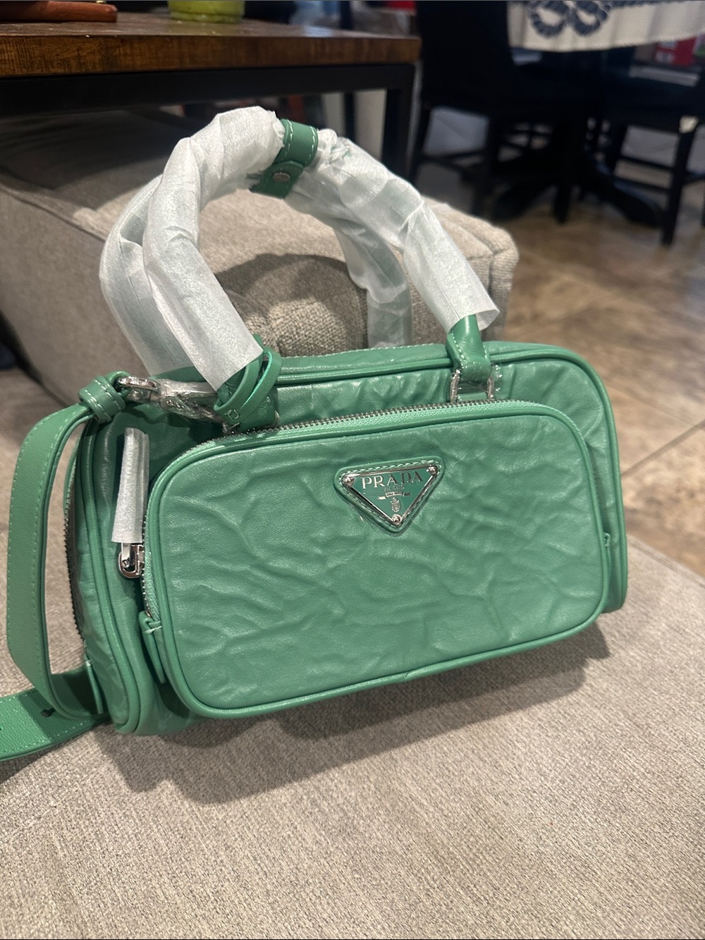 Leather Mini Bowling crossbody bag